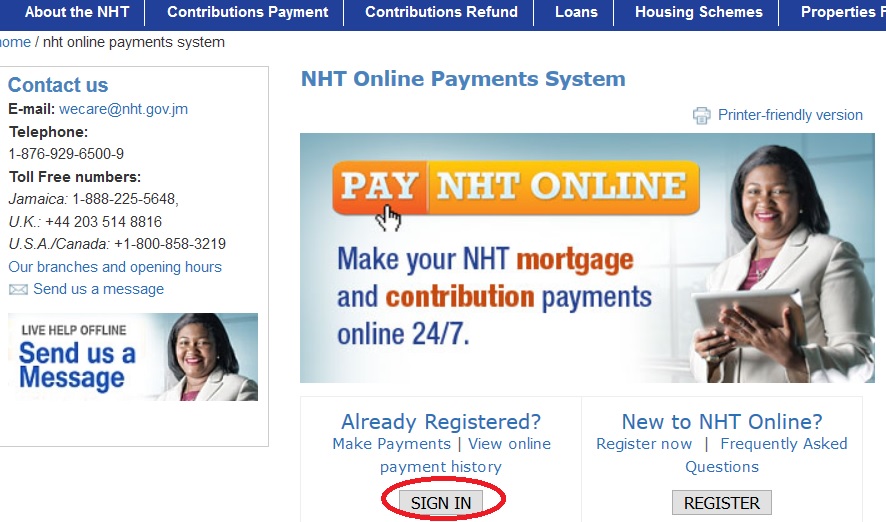 Nht gov jm Online Payments System Jamaica National Housing Trust 