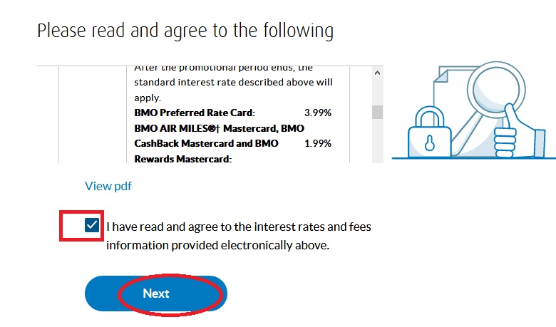 how to check bmo credit card application status