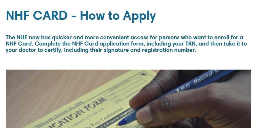 Jm Apply For Nhf Card Jamaica National Health Fund 4703